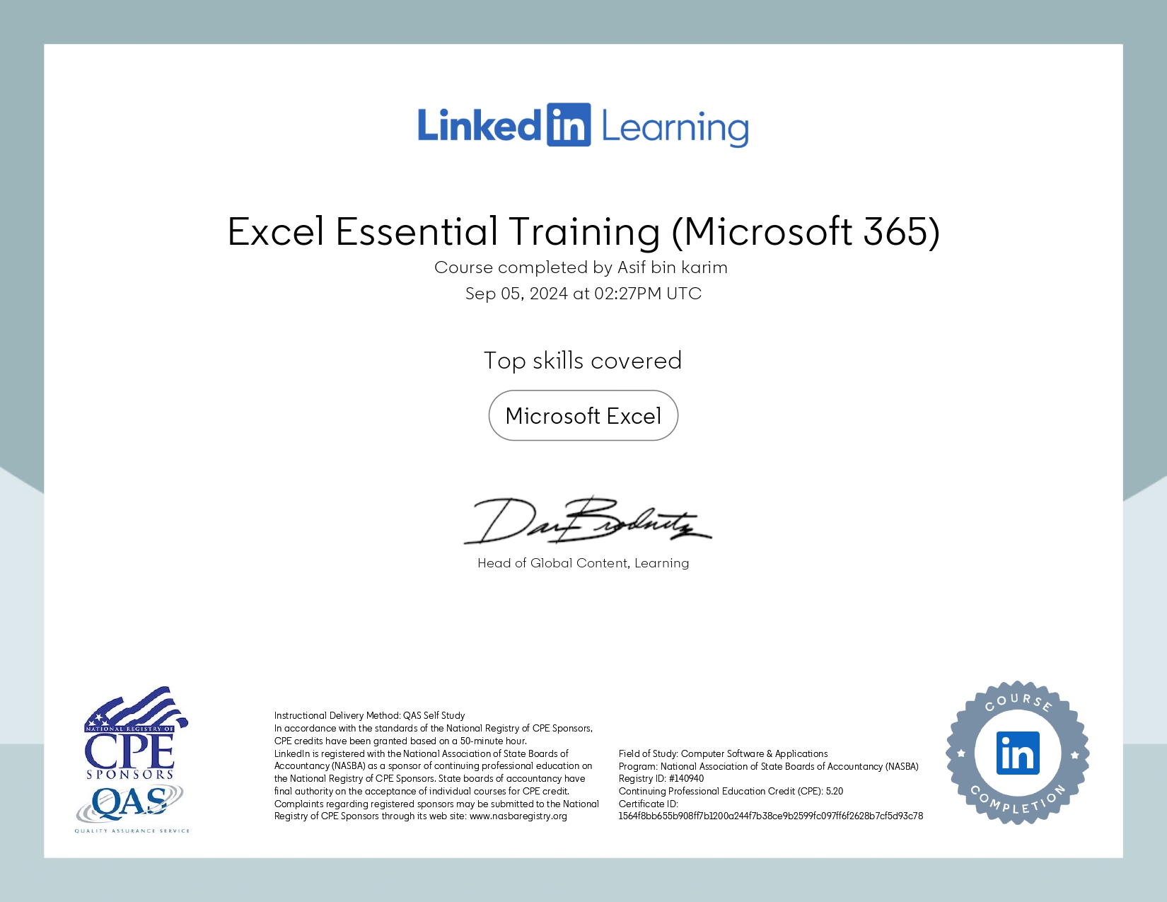 Excel Essential Training